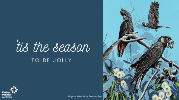 Original Artwork by Brenton See featuring Cockatoos of Western Australia on a holiday e-card